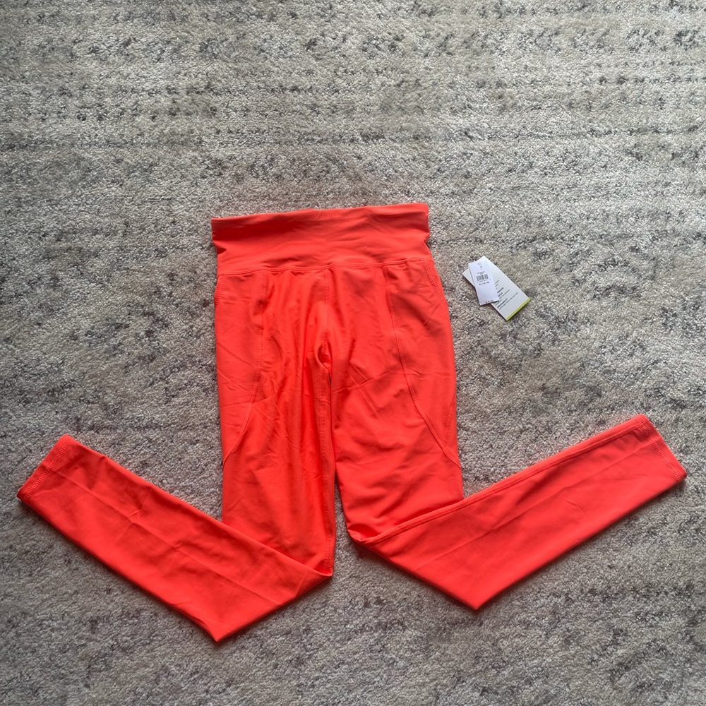 NWT Old Navy Neon Orange Elevate Hi Rise Leggings